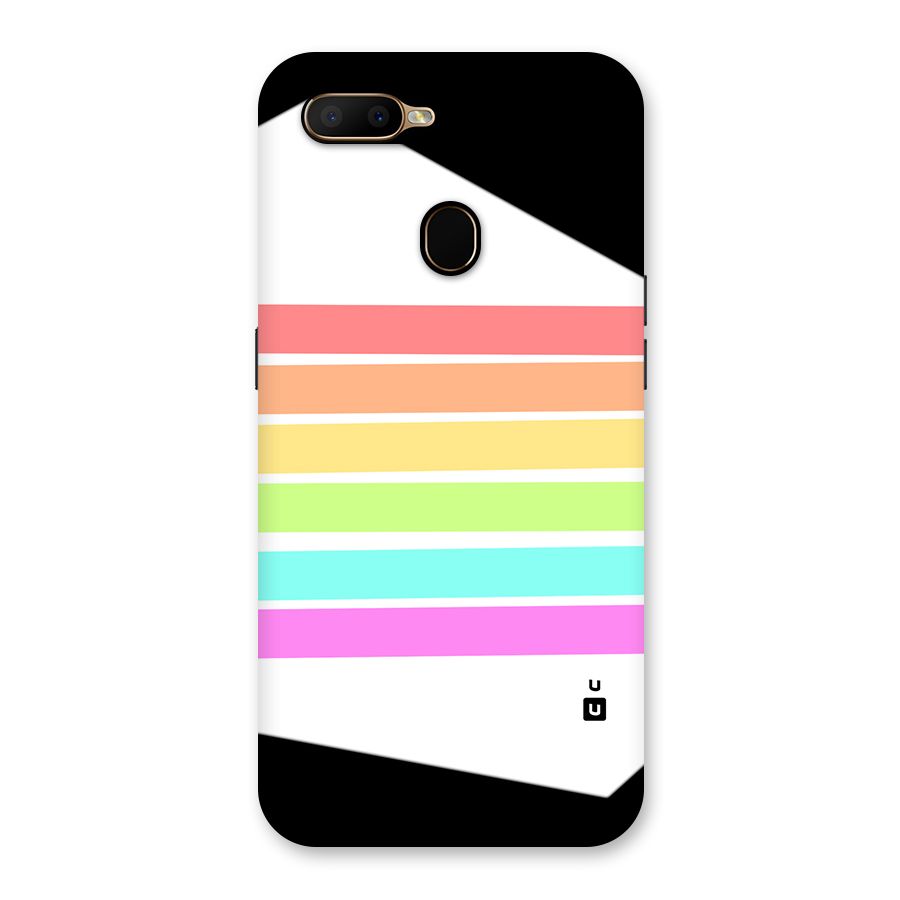 Pastel Pride Horizontal Stripes Back Case for Oppo A5s
