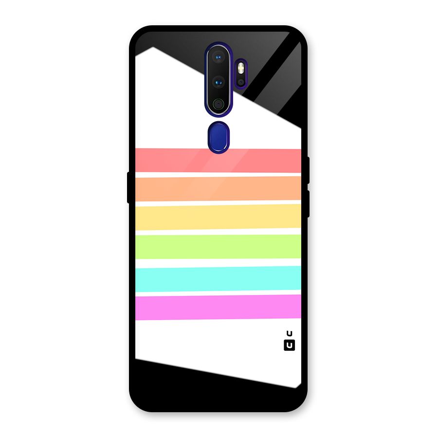 Pastel Pride Horizontal Stripes Back Case for Oppo A9 (2020)