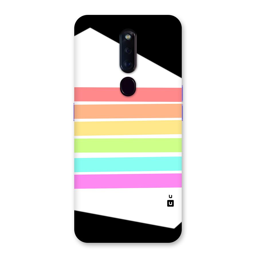 Pastel Pride Horizontal Stripes Back Case for Oppo F11 Pro