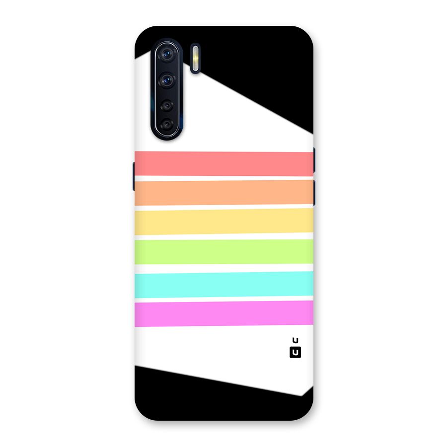 Pastel Pride Horizontal Stripes Back Case for Oppo F15