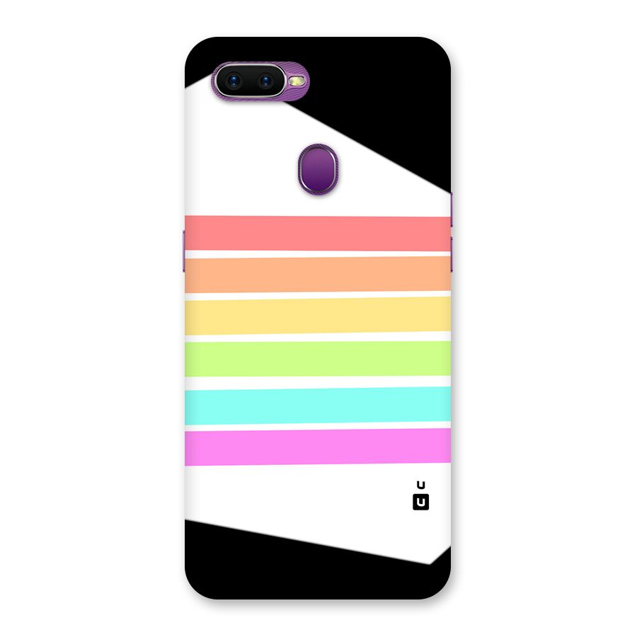 Pastel Pride Horizontal Stripes Back Case for Oppo F9