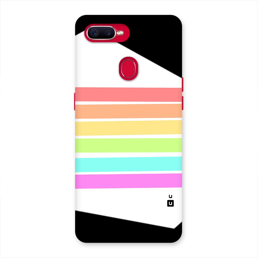 Pastel Pride Horizontal Stripes Back Case for Oppo F9 Pro