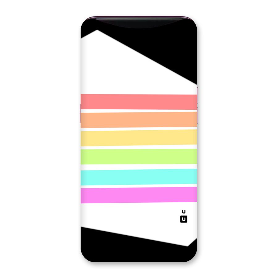 Pastel Pride Horizontal Stripes Back Case for Oppo Find X