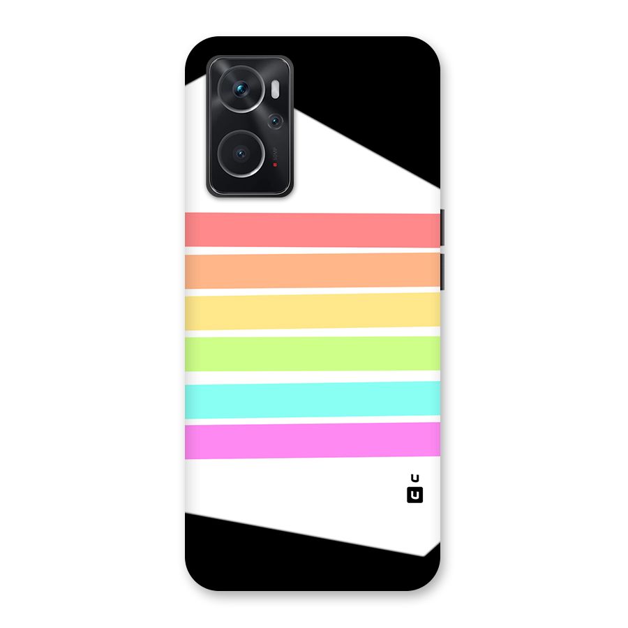 Pastel Pride Horizontal Stripes Back Case for Oppo K10 4G