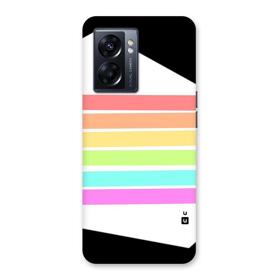 Pastel Pride Horizontal Stripes Back Case for Oppo K10 5G