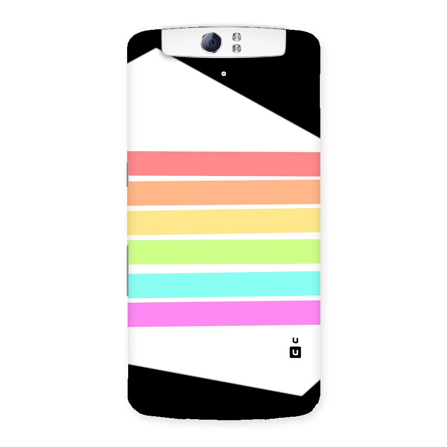 Pastel Pride Horizontal Stripes Back Case for Oppo N1