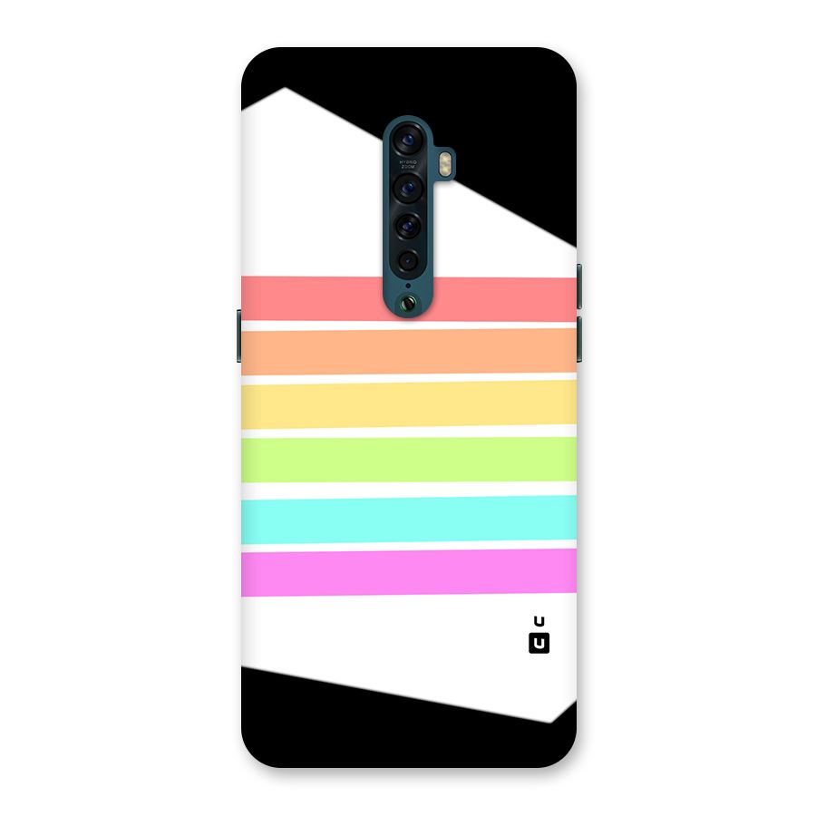 Pastel Pride Horizontal Stripes Back Case for Oppo Reno2
