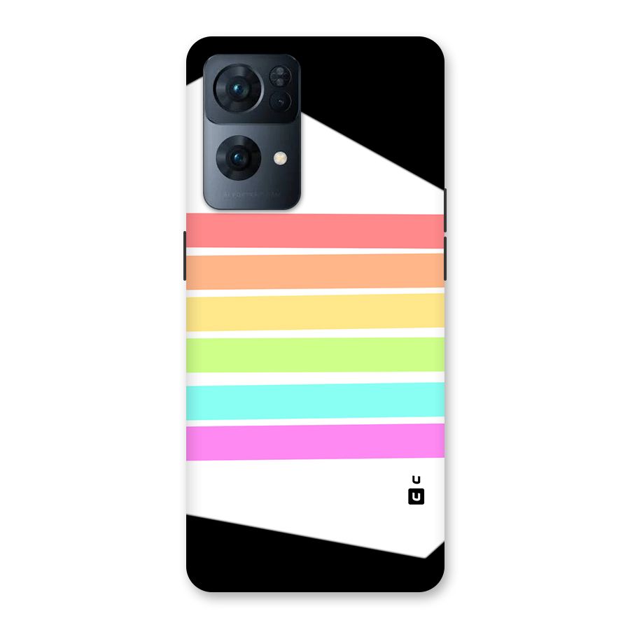 Pastel Pride Horizontal Stripes Back Case for Oppo Reno7 Pro 5G