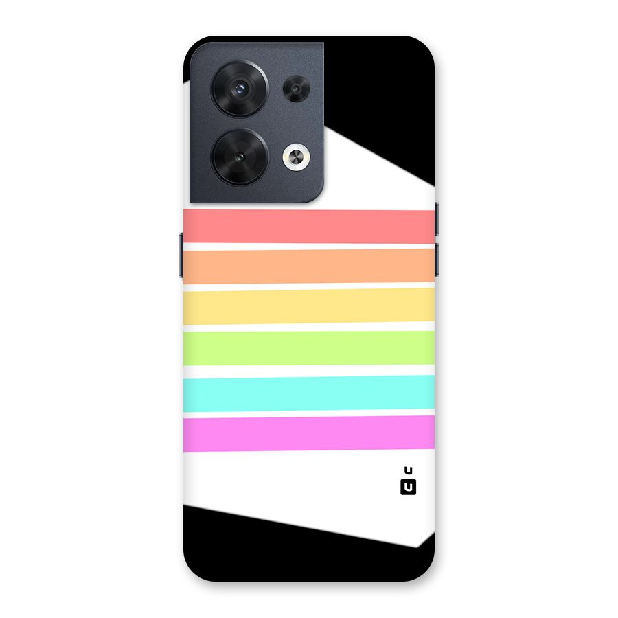 Pastel Pride Horizontal Stripes Back Case for Oppo Reno8 5G