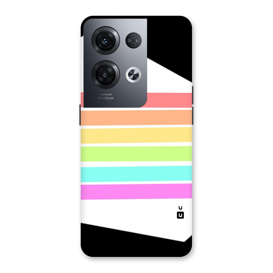 Pastel Pride Horizontal Stripes Back Case for Oppo Reno8 Pro 5G