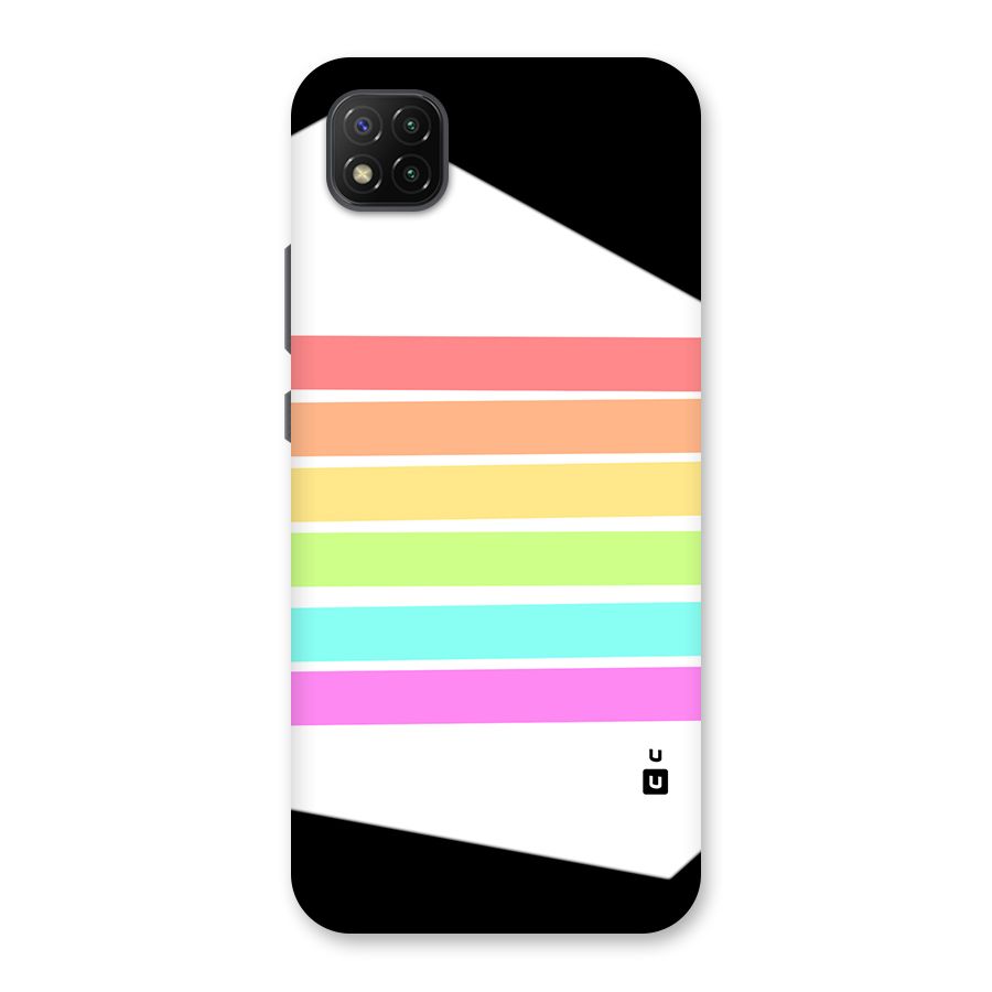 Pastel Pride Horizontal Stripes Back Case for Poco C3