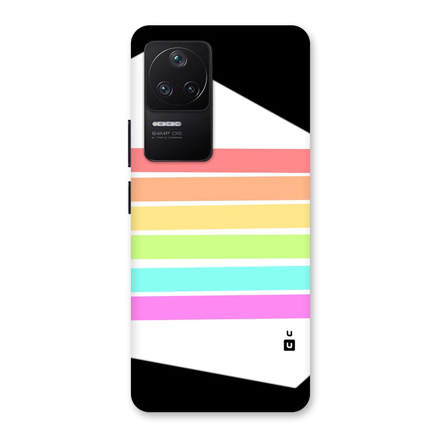 Pastel Pride Horizontal Stripes Back Case for Poco F4 5G