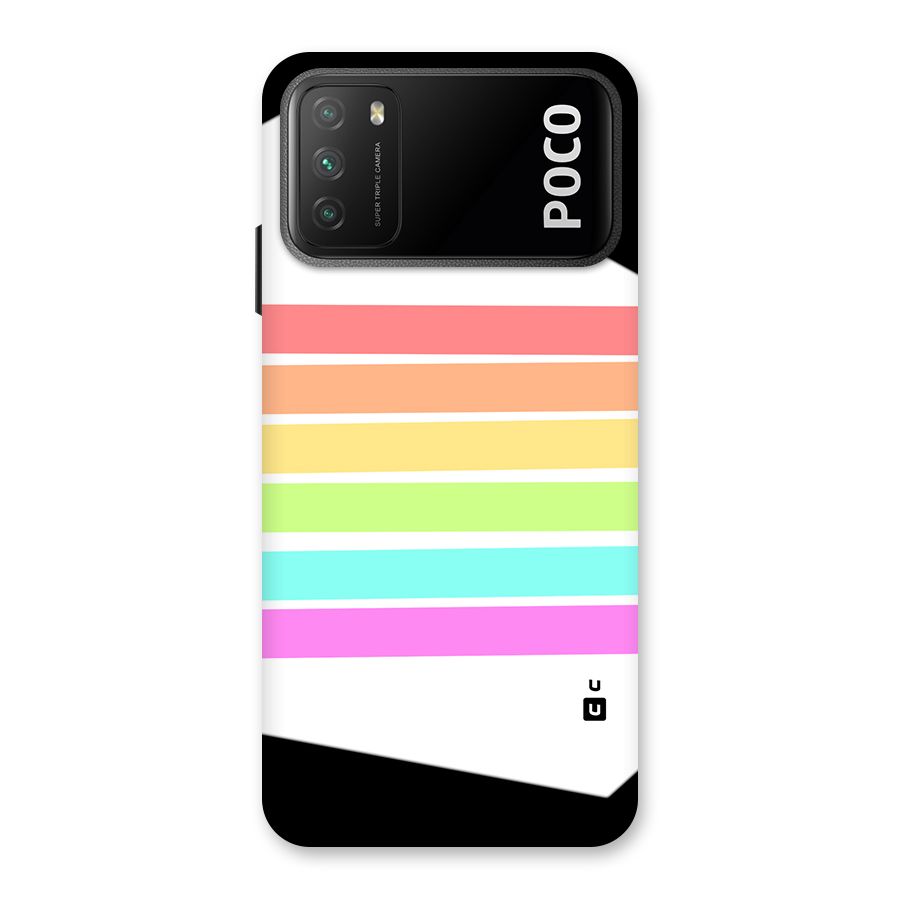 Pastel Pride Horizontal Stripes Back Case for Poco M3