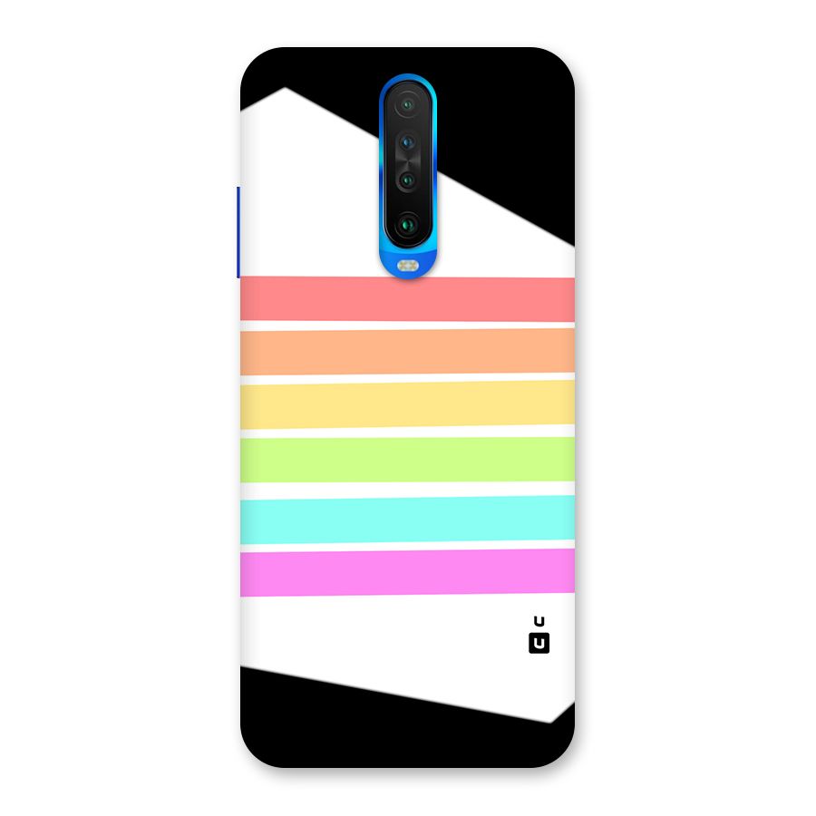 Pastel Pride Horizontal Stripes Back Case for Poco X2