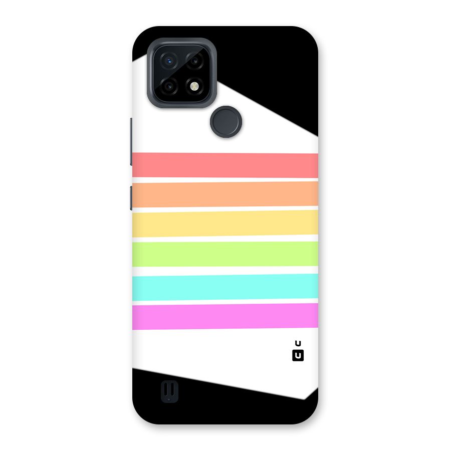 Pastel Pride Horizontal Stripes Back Case for Realme C21