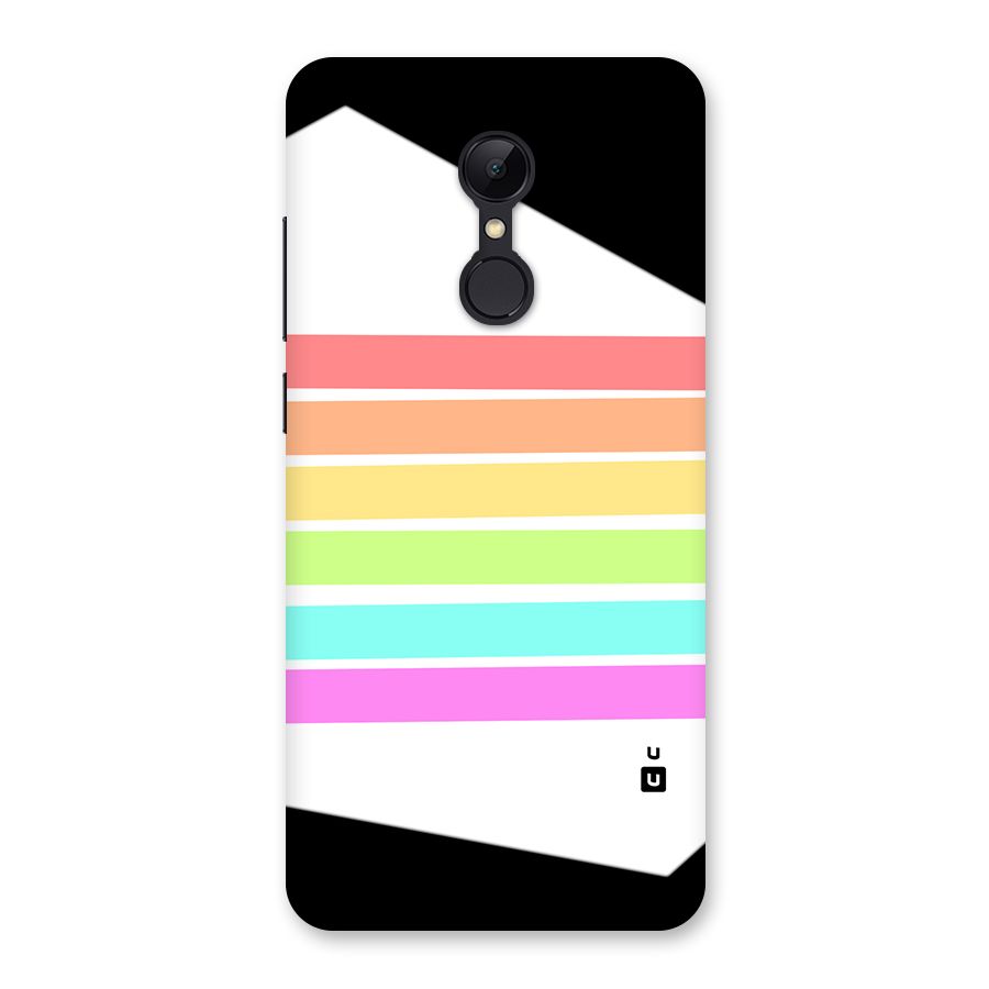 Pastel Pride Horizontal Stripes Back Case for Redmi 5