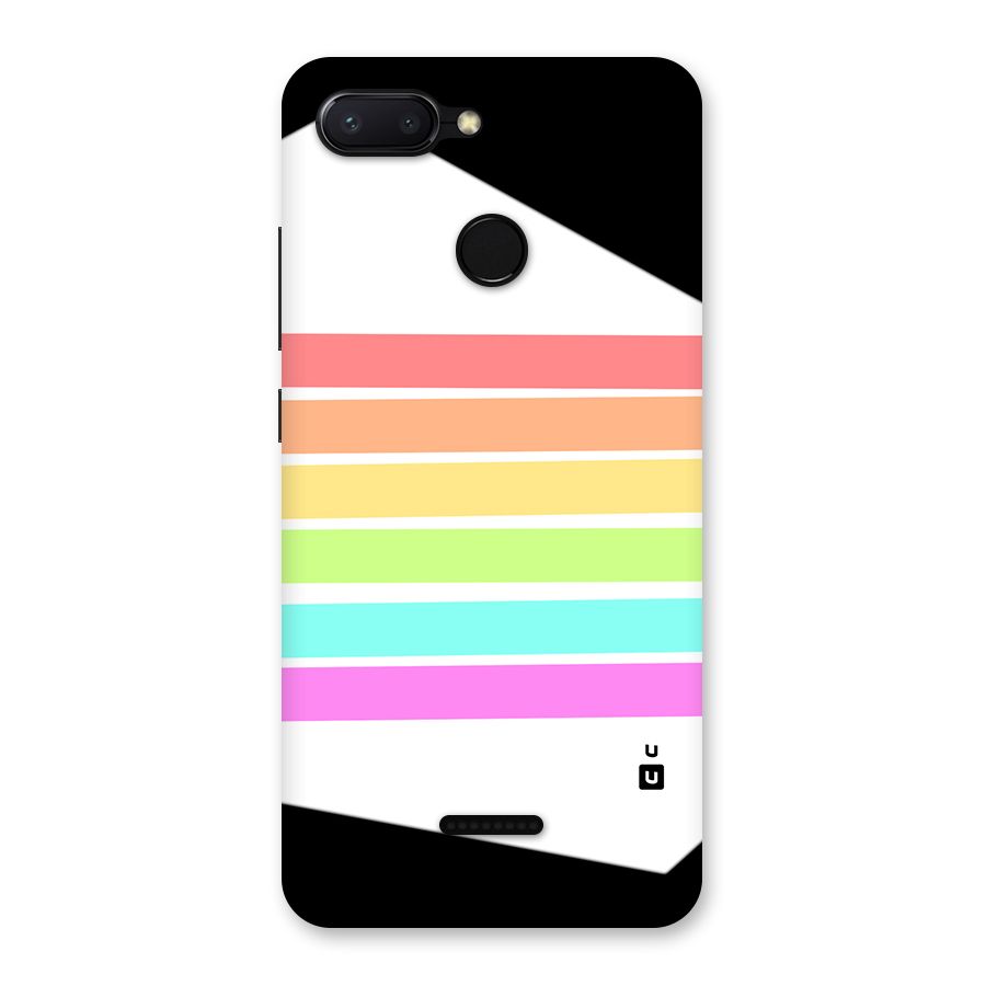 Pastel Pride Horizontal Stripes Back Case for Redmi 6