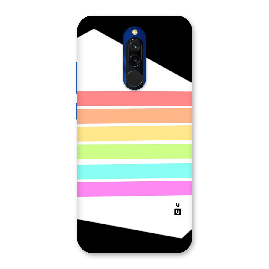 Pastel Pride Horizontal Stripes Back Case for Redmi 8