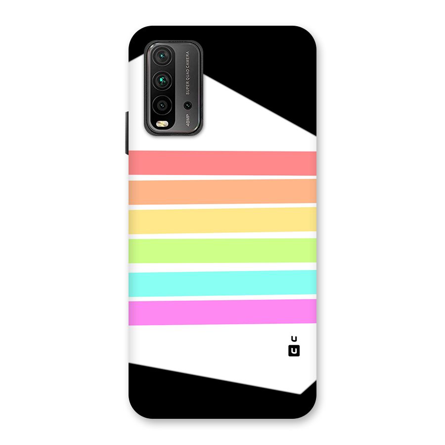 Pastel Pride Horizontal Stripes Back Case for Redmi 9 Power