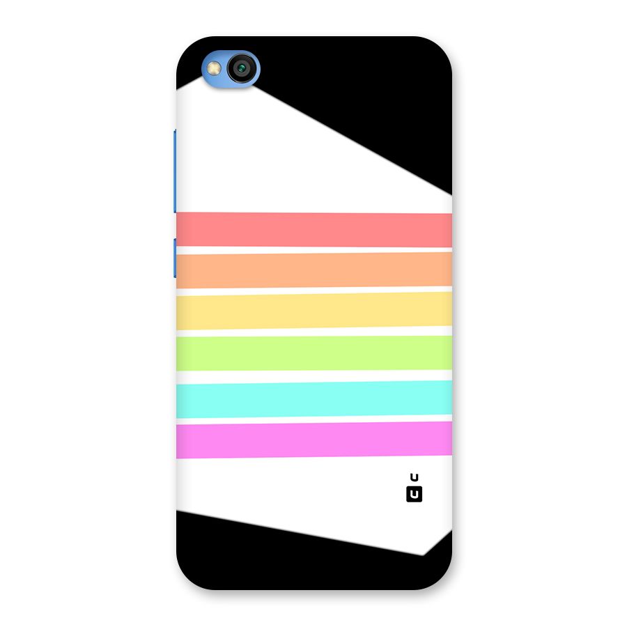 Pastel Pride Horizontal Stripes Back Case for Redmi Go