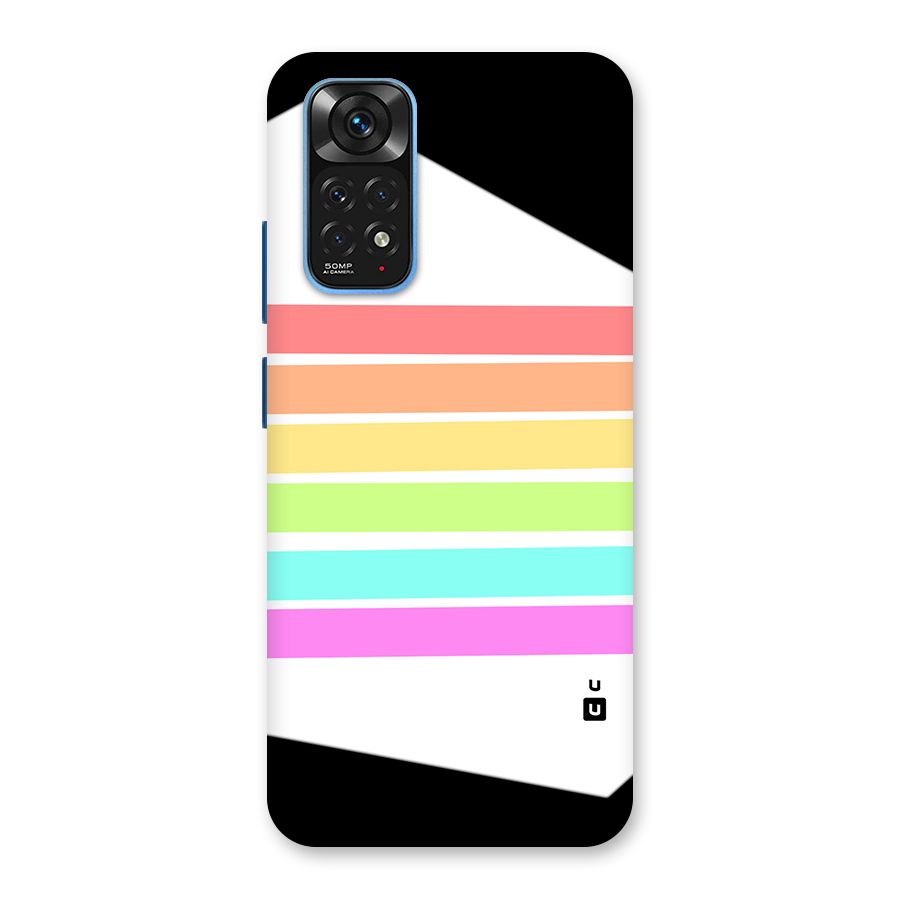 Pastel Pride Horizontal Stripes Back Case for Redmi Note 11S