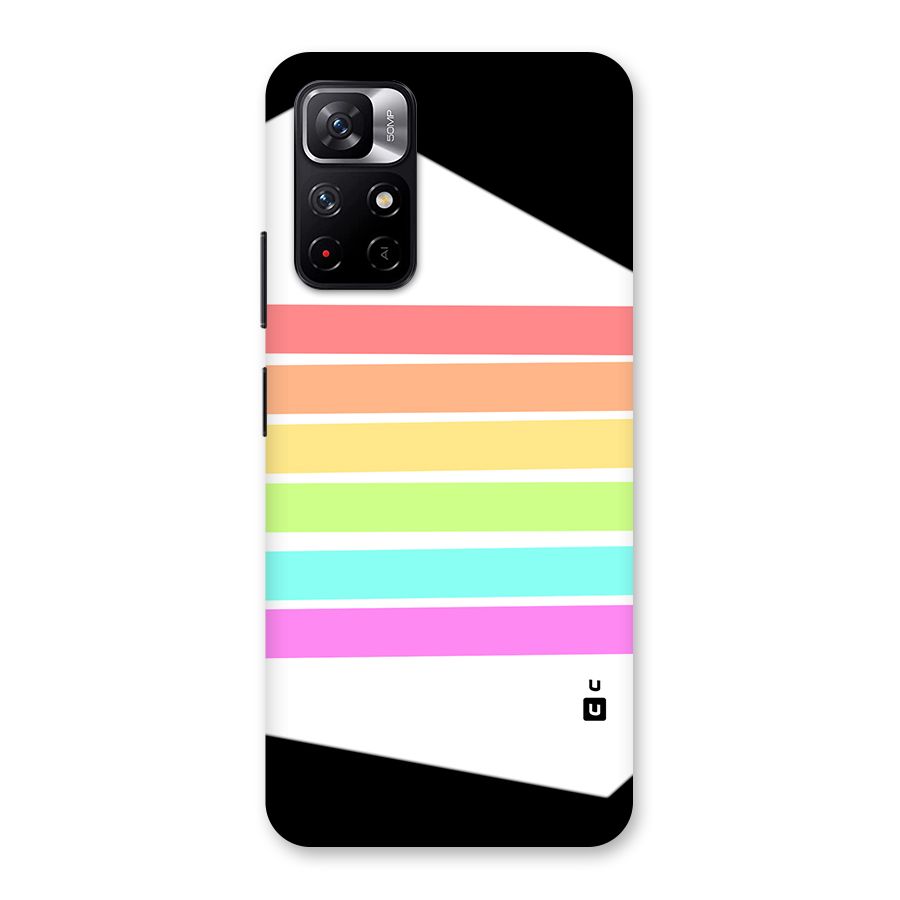 Pastel Pride Horizontal Stripes Back Case for Redmi Note 11T 5G