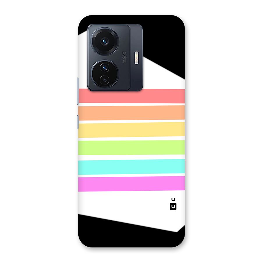Pastel Pride Horizontal Stripes Back Case for Vivo T1 Pro