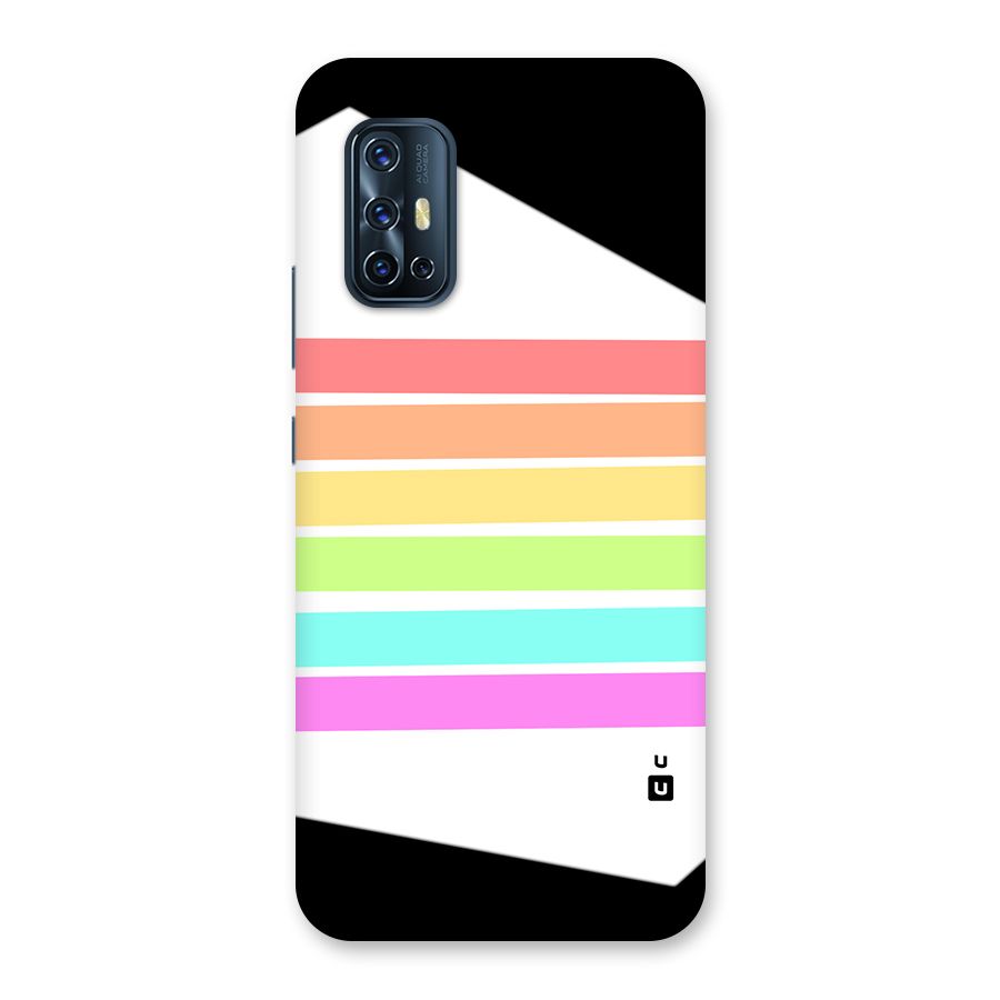 Pastel Pride Horizontal Stripes Back Case for Vivo V17