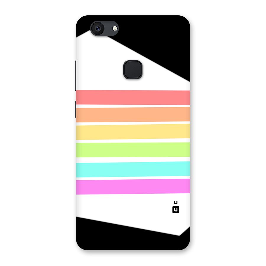 Pastel Pride Horizontal Stripes Back Case for Vivo V7 Plus