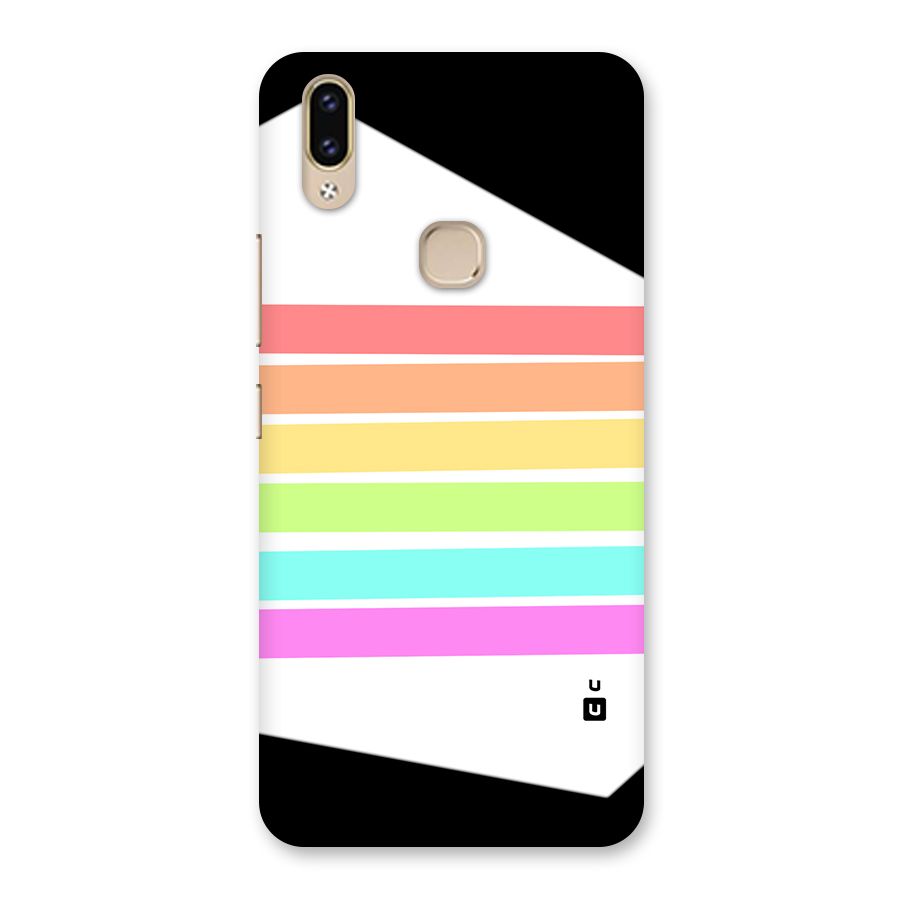 Pastel Pride Horizontal Stripes Back Case for Vivo V9 Youth