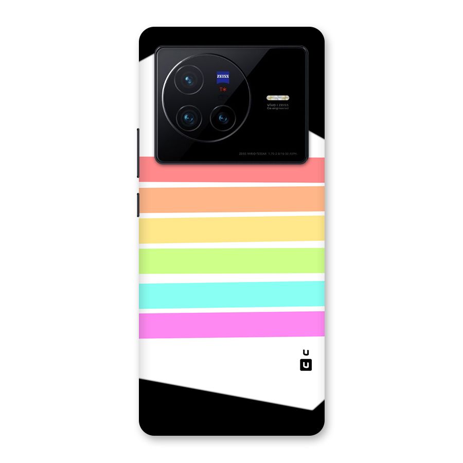 Pastel Pride Horizontal Stripes Back Case for Vivo X80