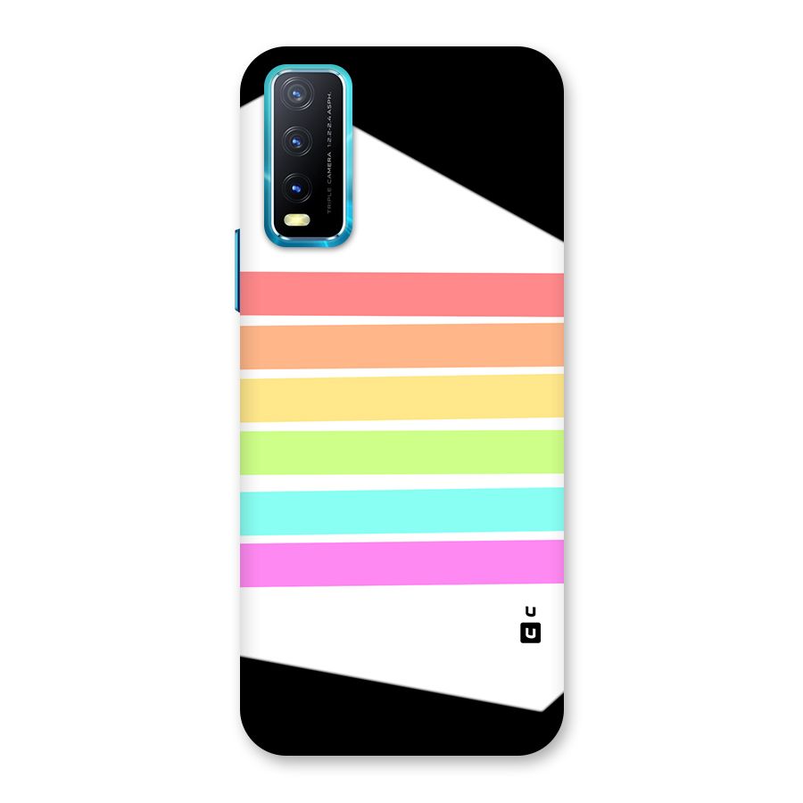 Pastel Pride Horizontal Stripes Back Case for Vivo Y20A