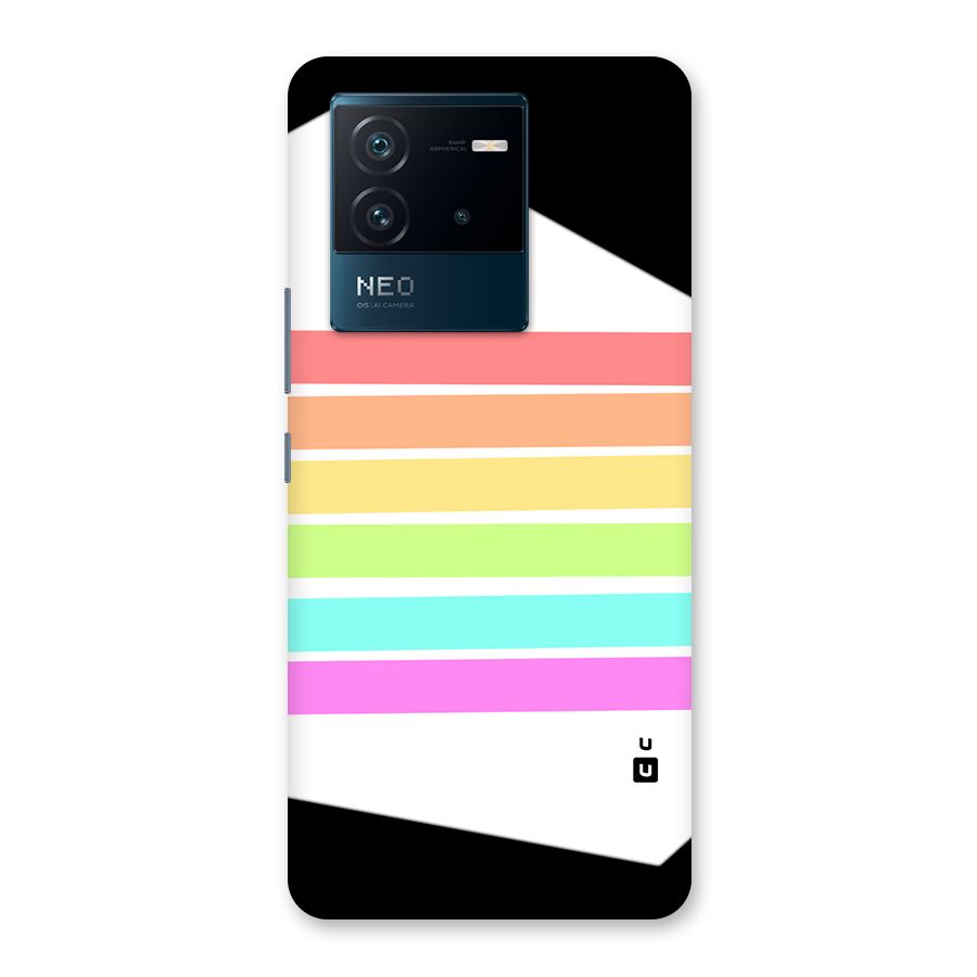 Pastel Pride Horizontal Stripes Back Case for Vivo iQOO Neo 6 5G