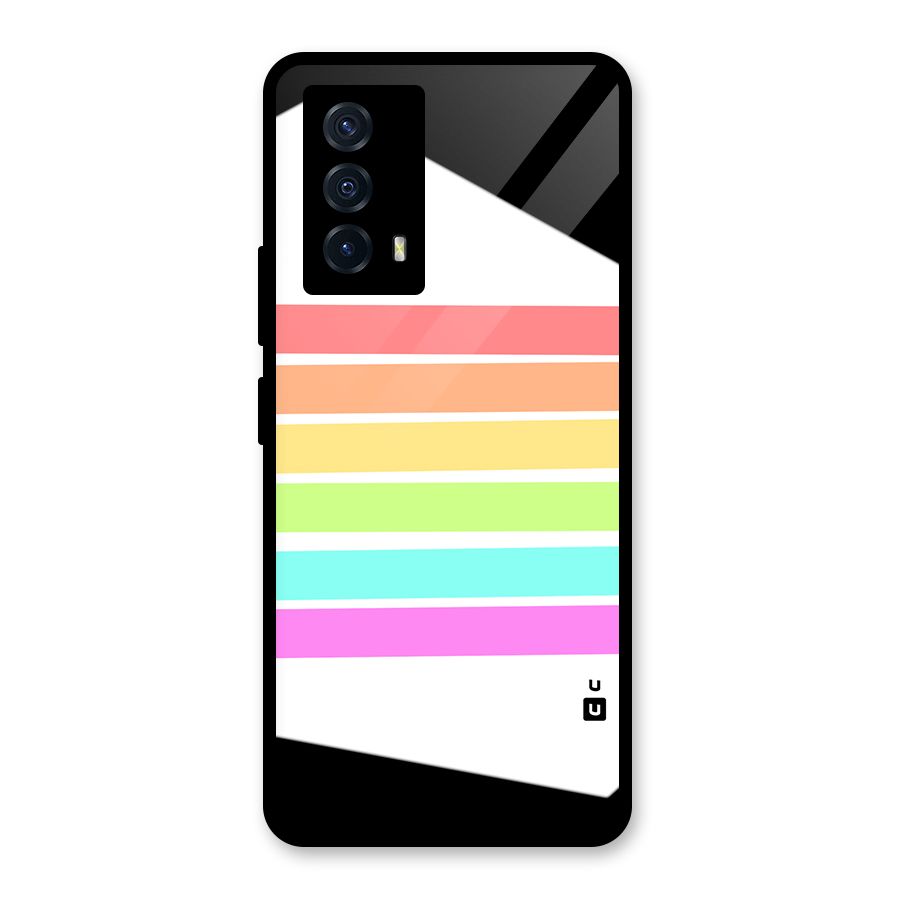 Pastel Pride Horizontal Stripes Back Case for Vivo iQOO Z5
