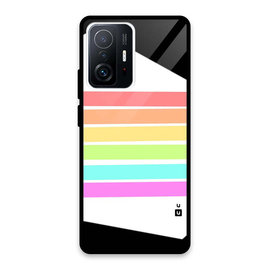 Pastel Pride Horizontal Stripes Back Case for Xiaomi 11T Pro