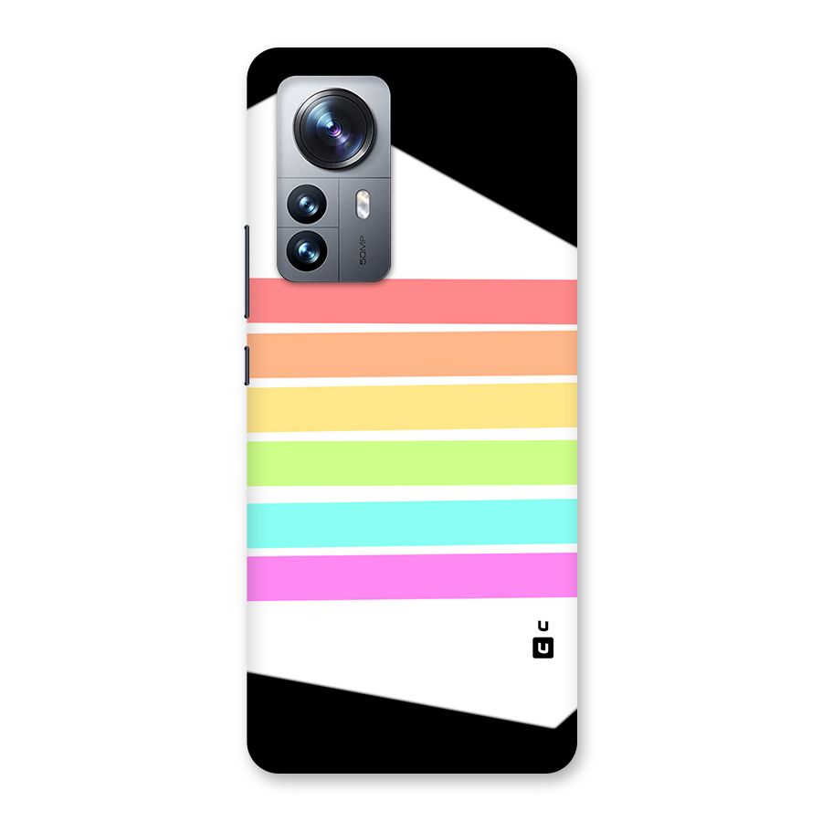 Pastel Pride Horizontal Stripes Back Case for Xiaomi 12 Pro