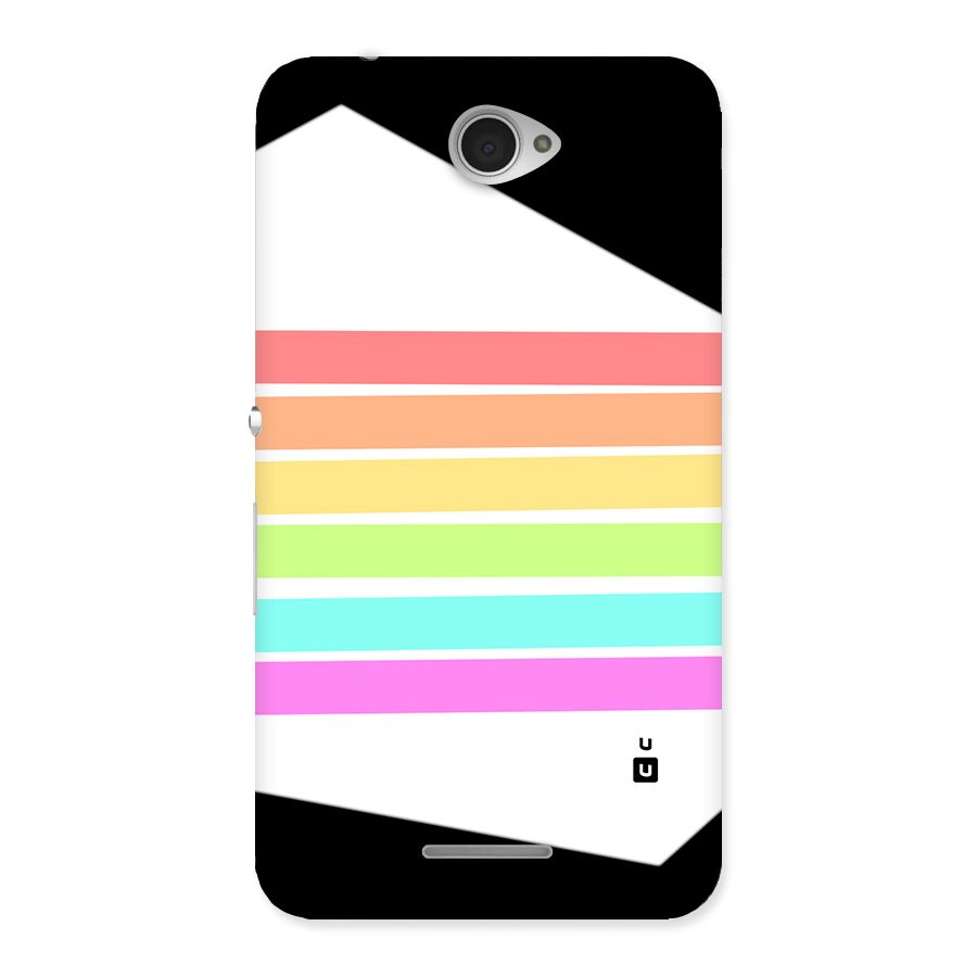 Pastel Pride Horizontal Stripes Back Case for Xperia E4