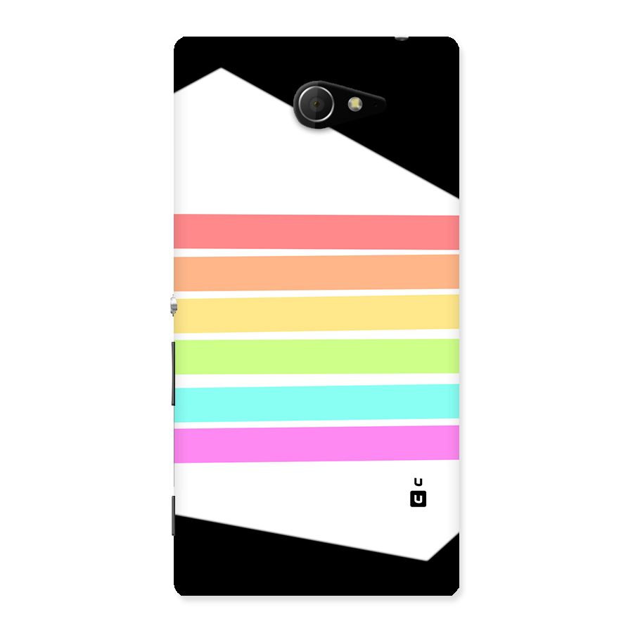 Pastel Pride Horizontal Stripes Back Case for Xperia M2