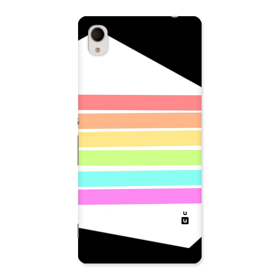 Pastel Pride Horizontal Stripes Back Case for Xperia M4 Aqua