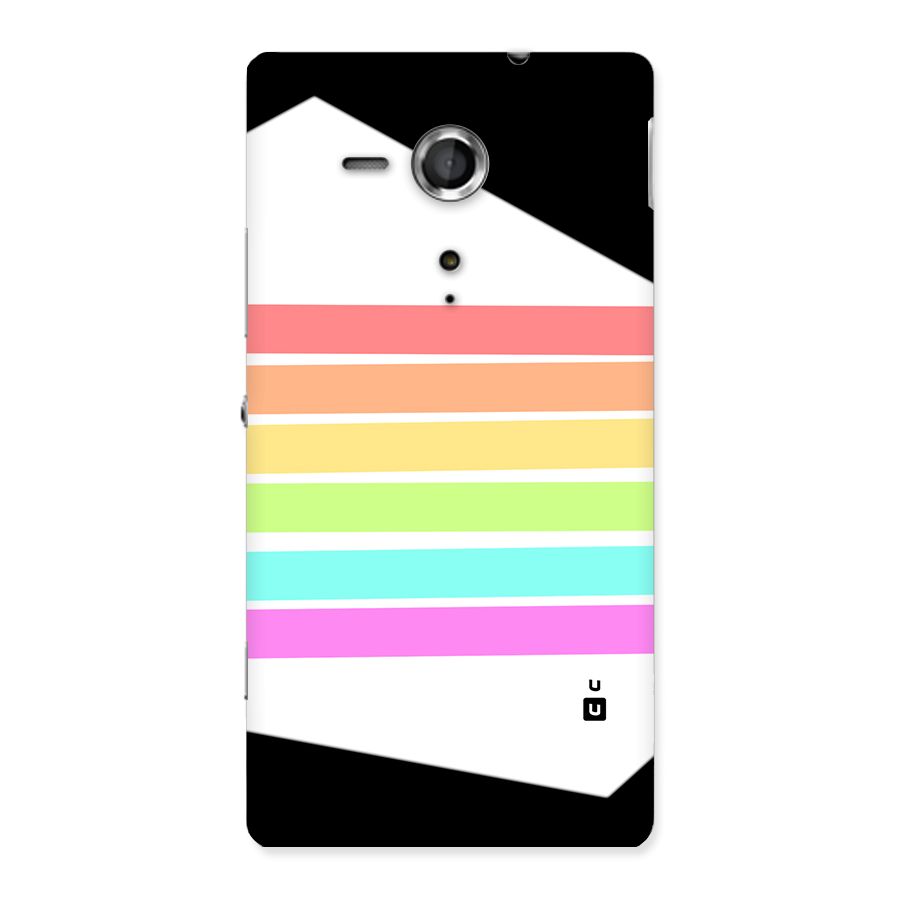 Pastel Pride Horizontal Stripes Back Case for Xperia Sp