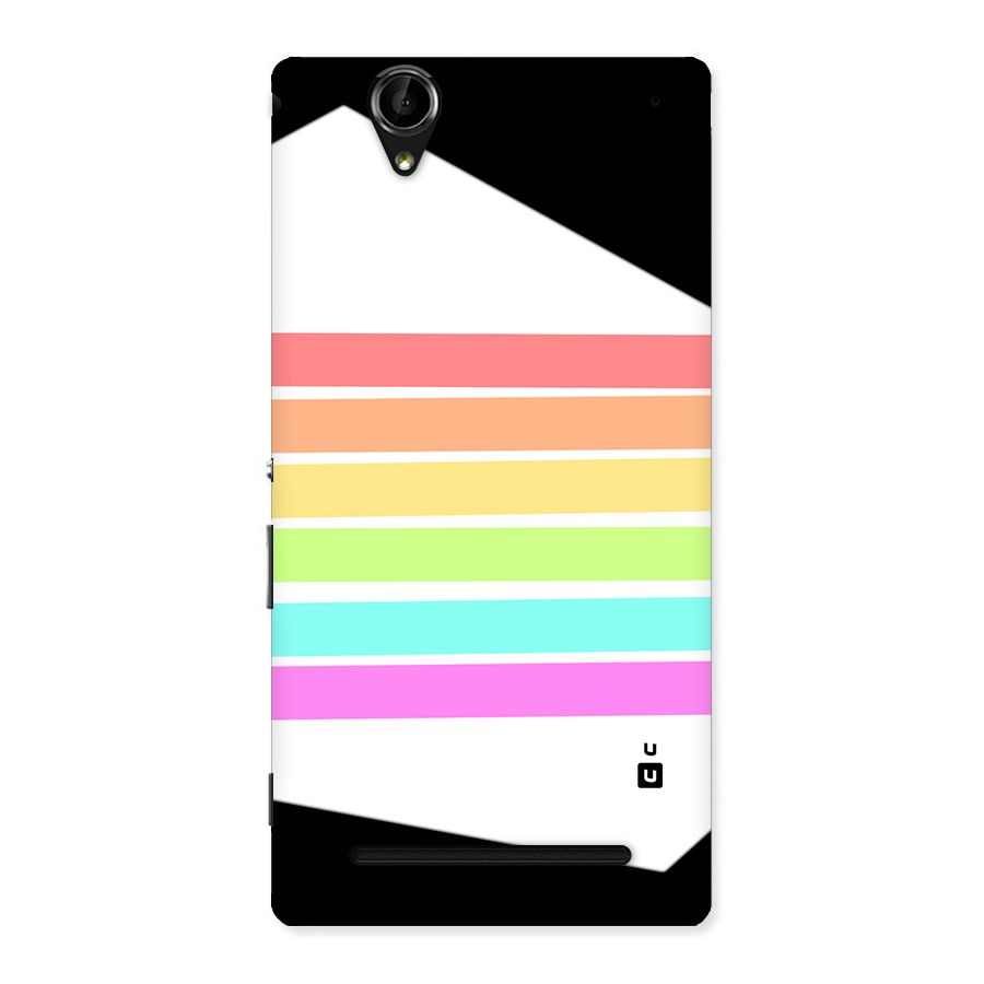 Pastel Pride Horizontal Stripes Back Case for Xperia T2