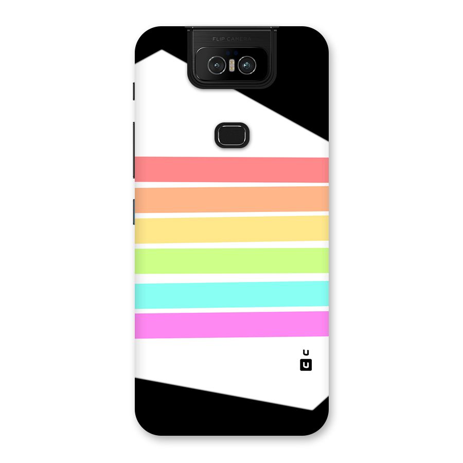 Pastel Pride Horizontal Stripes Back Case for Zenfone 6z