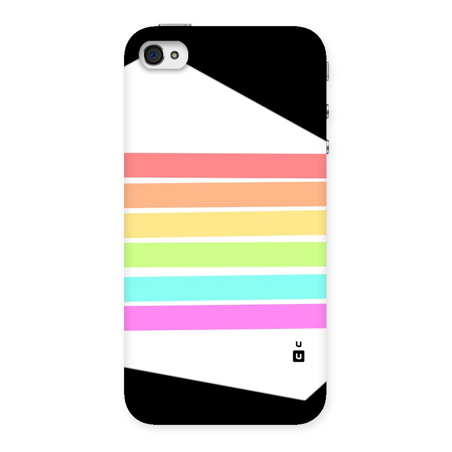 Pastel Pride Horizontal Stripes Back Case for iPhone 4 4s