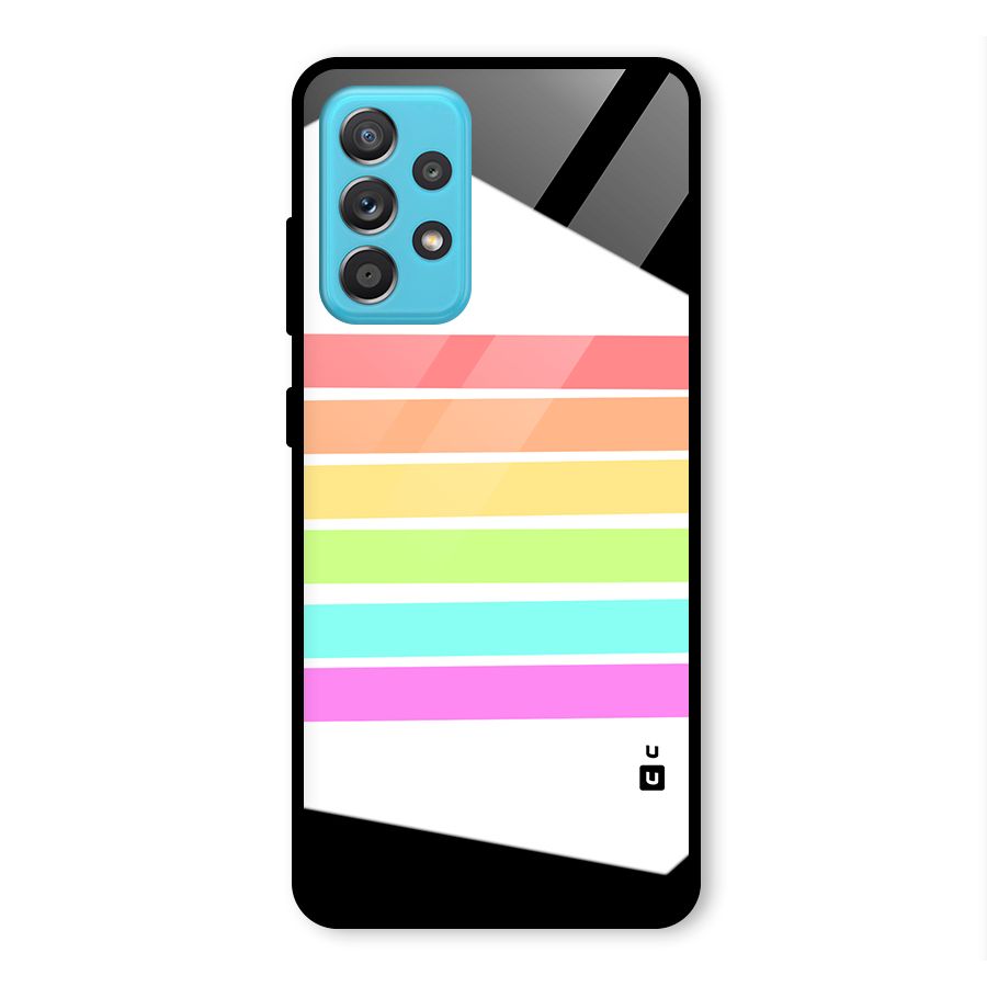 Pastel Pride Horizontal Stripes Glass Back Case for Galaxy A52