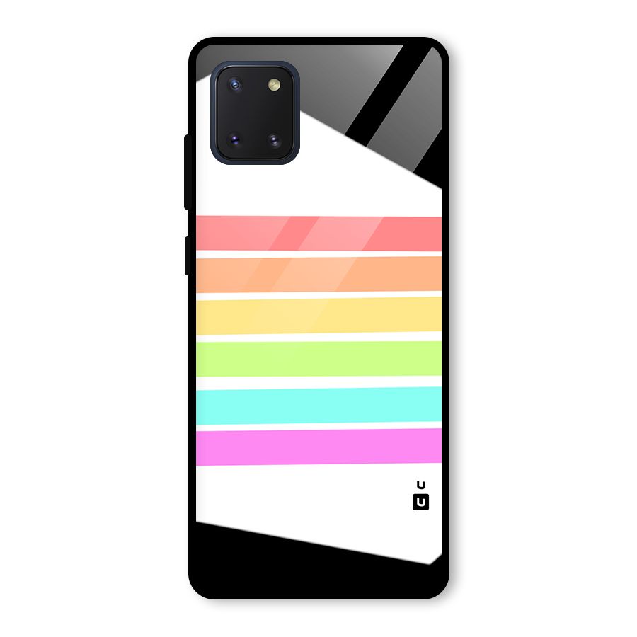 Pastel Pride Horizontal Stripes Glass Back Case for Galaxy Note 10 Lite