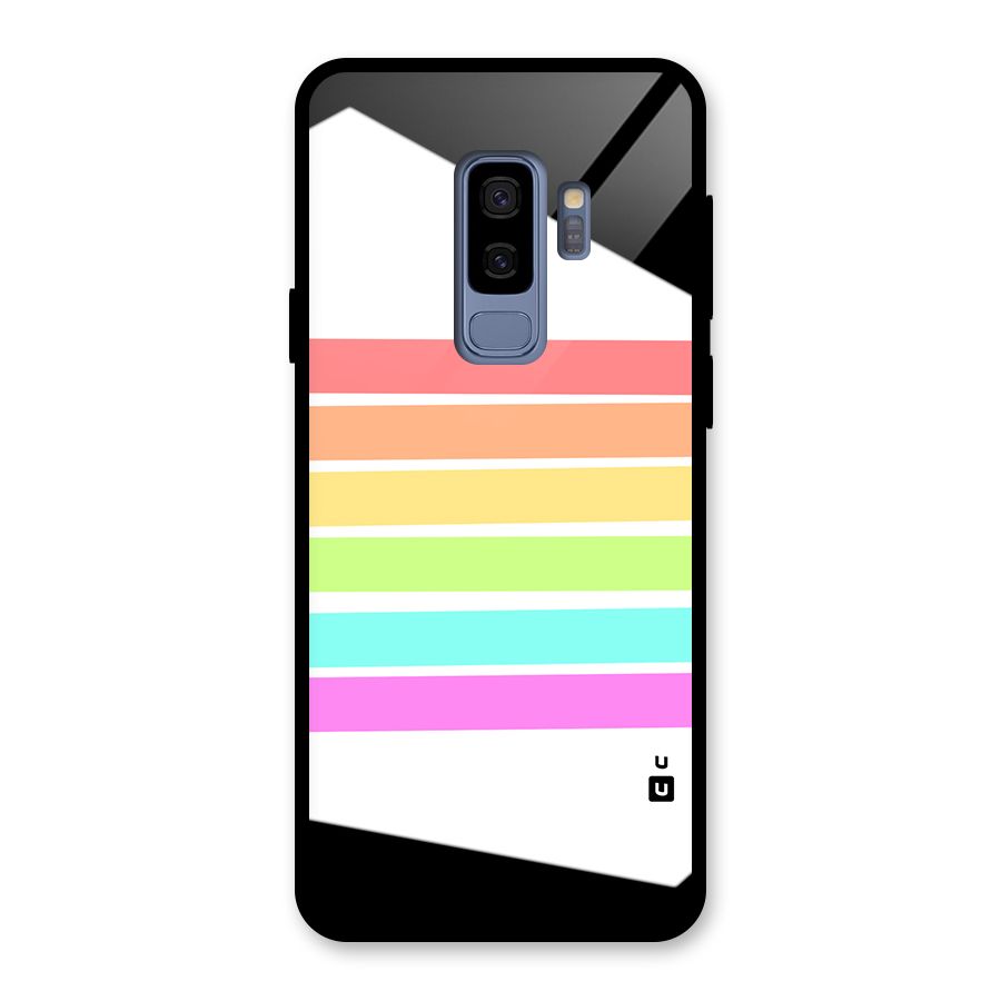 Pastel Pride Horizontal Stripes Glass Back Case for Galaxy S9 Plus