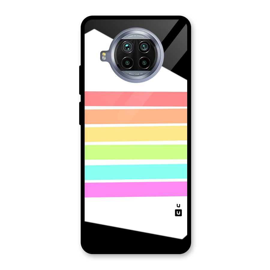 Pastel Pride Horizontal Stripes Glass Back Case for Mi 10i