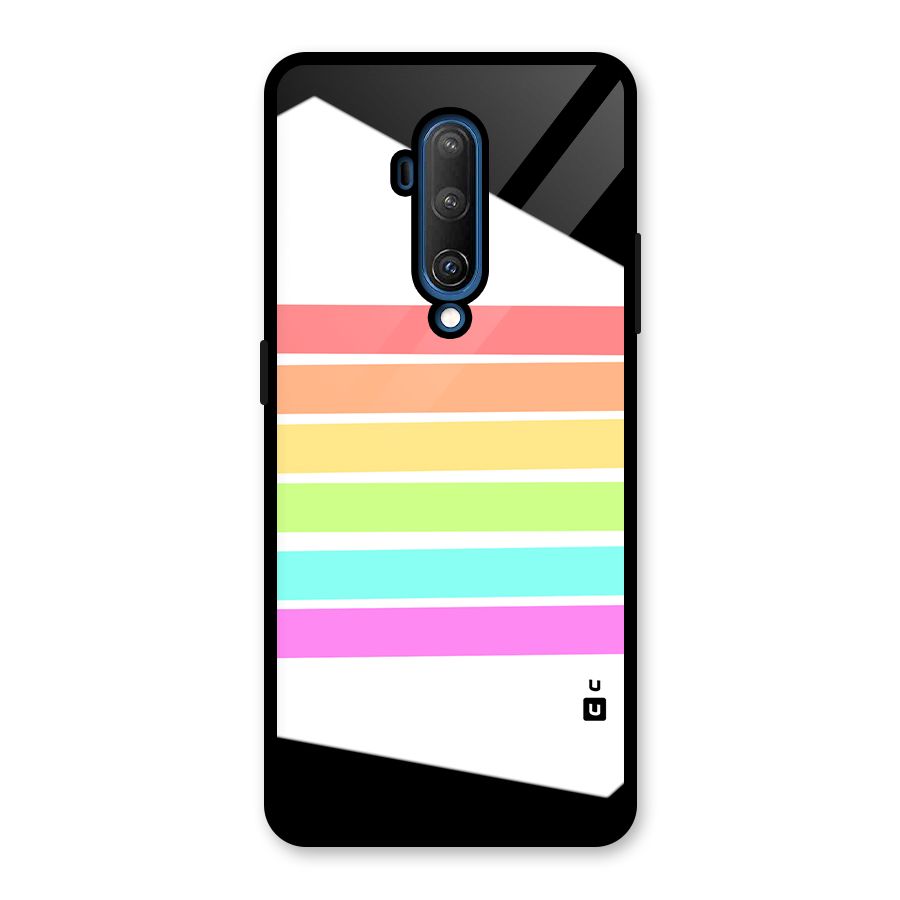 Pastel Pride Horizontal Stripes Glass Back Case for OnePlus 7T Pro
