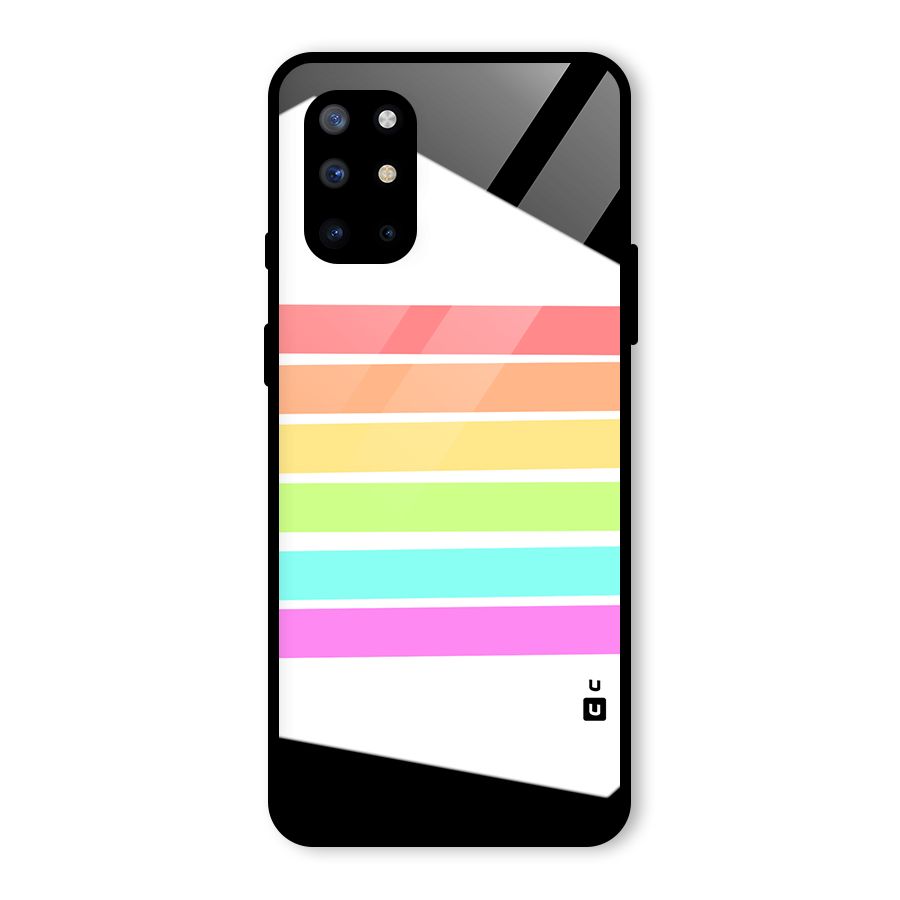 Pastel Pride Horizontal Stripes Glass Back Case for OnePlus 8T