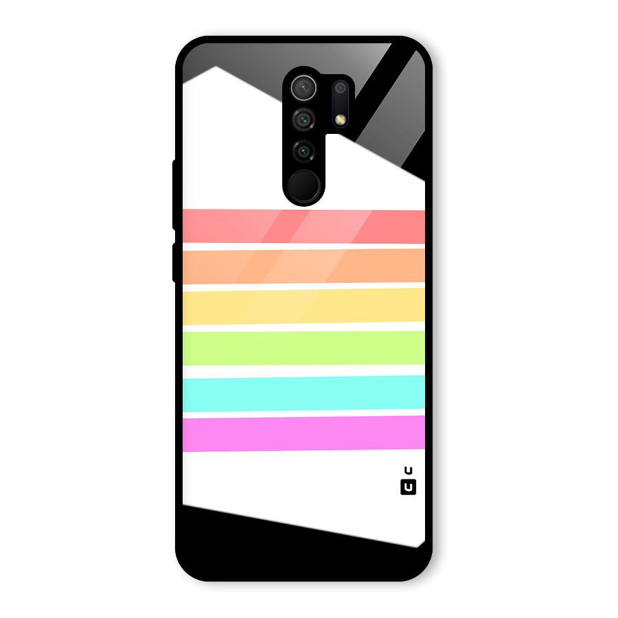 Pastel Pride Horizontal Stripes Glass Back Case for Poco M2